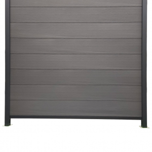 BPC-Sichtschutzzaun - Zaunfeld Set "Cape Town Grey" co-extrudiert